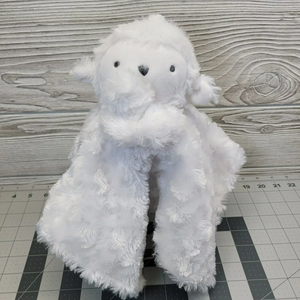 Just One You By Carters Lamb Lovey Baby Security‎ Blanket White Fur Swirl Stars